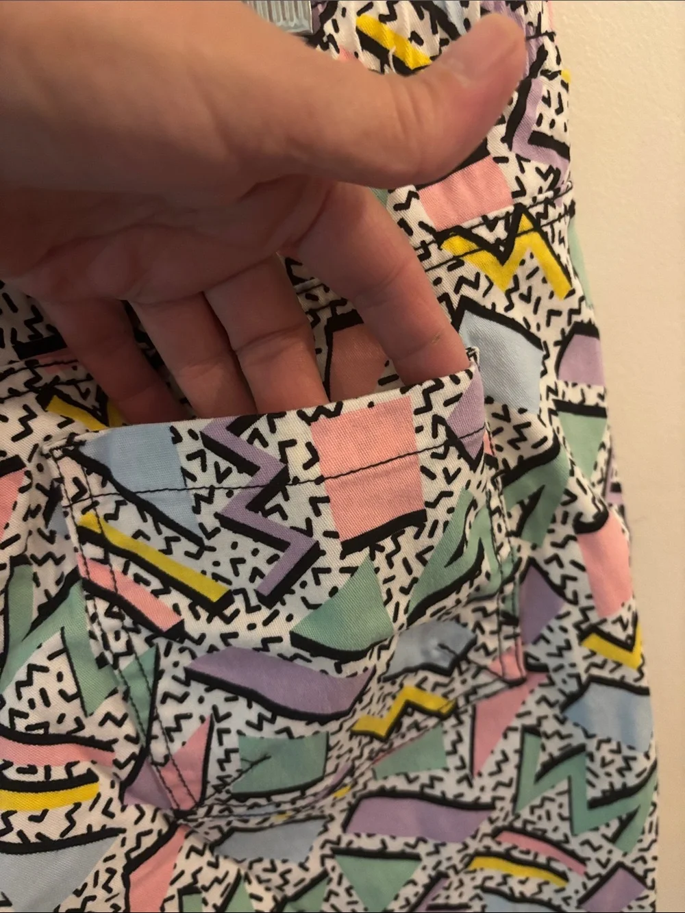 Oh Snap Drill Clothing Co 90s Retro Graphic Print Stretch Twill Shorts Men's XL